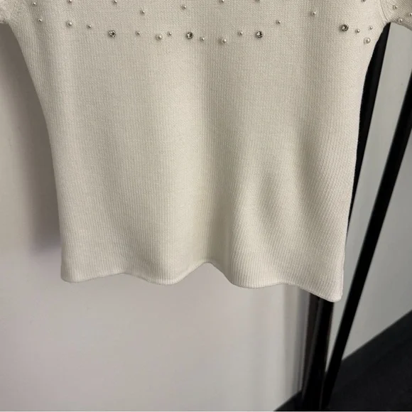 MIU MIU semi-high-neck short-sleeved knitted top - Picture 5 of 8